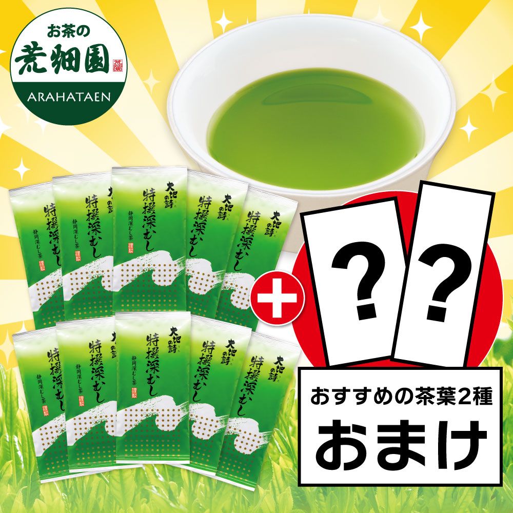 ■特撰深むし10袋＋お茶2種おまけ 送料無料　