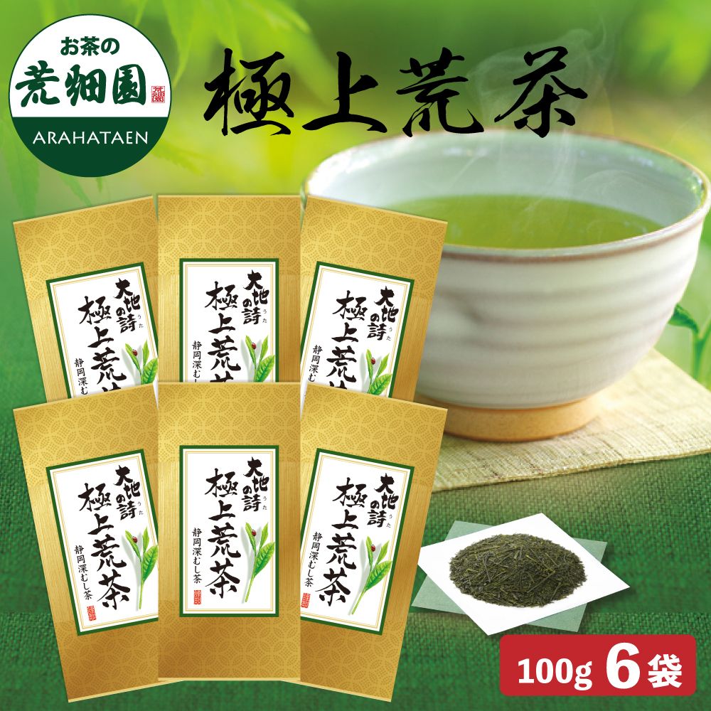 送料無料　極上荒茶100g6袋セット　