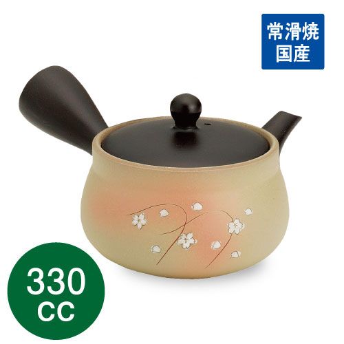 帯網急須  薄ピンク桜　330㏄　