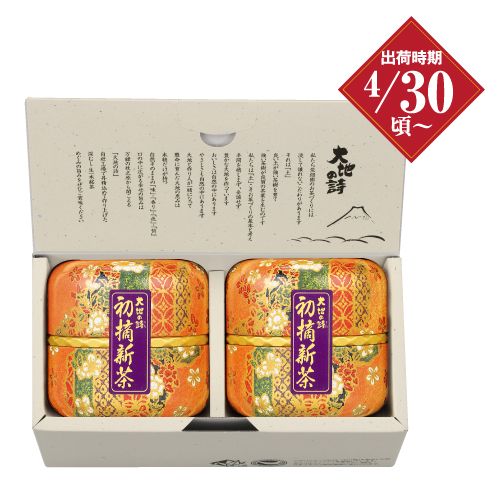 新茶 初摘 80g雅洛缶入×2缶箱入 ※出荷時期4/30頃〜　