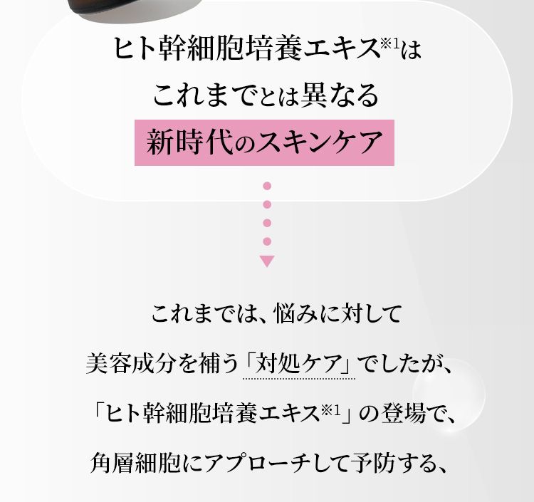 ヒト幹細胞培養エキスはこれまでとは異なる新時代のスキンケア